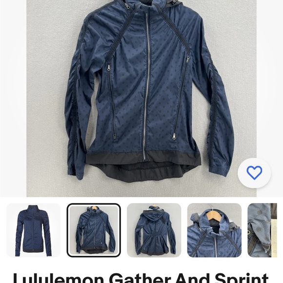 Lululemon Gather And Sprint Running Jacket Windbreaker
Sz 4 Hooded Full Zip - Picture 8 of 9
